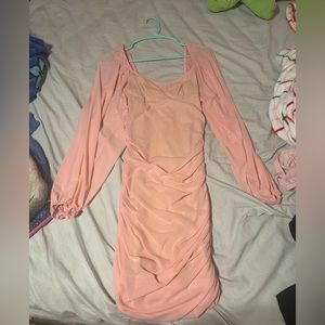 Pink long sleeve dress